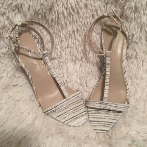 Calvin Klein White And Black Heels